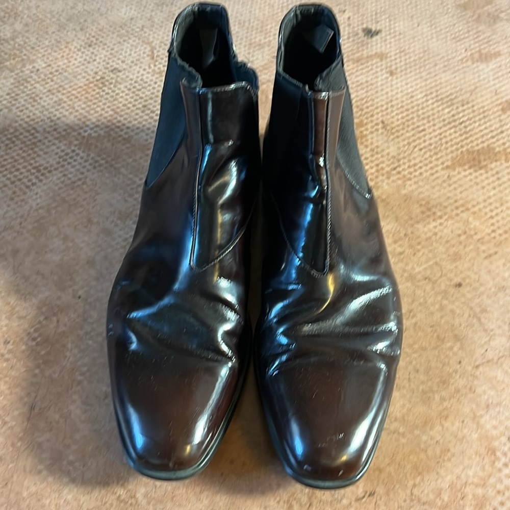 AUTH LUXURY PRADA LEATHER HALF-BOOTS